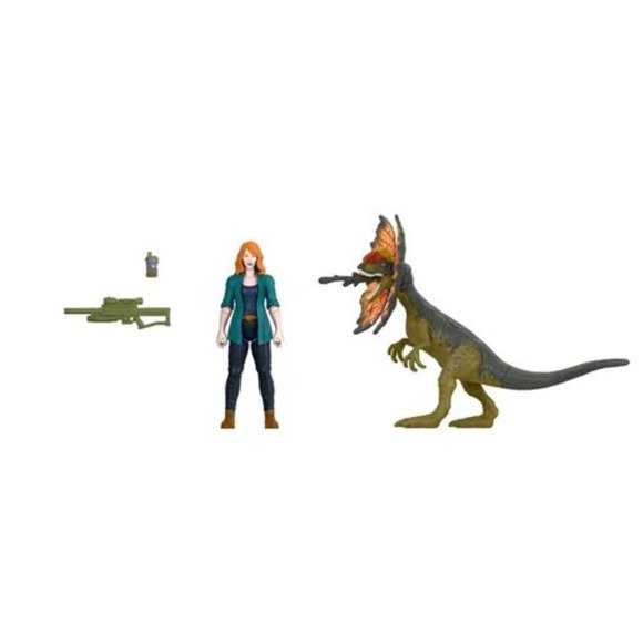 NEW!  Jurassic World: Camp Cretaceous Claire and Dilophosaurus Action Figure Set - Picture 3 of 4